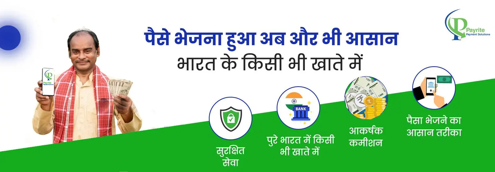 Payrite AEPS and money transfer services banner